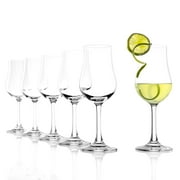 Stölzle Lausitz Professional Liqueur Glasses (Set of 6) - 3.5 oz - Lead-Free Crystal Brandy Glasses for Cognac, Bourbon Snifters with Pulled Stem, Elegant Tulip-Shaped Glassware, Dishwaher Safe